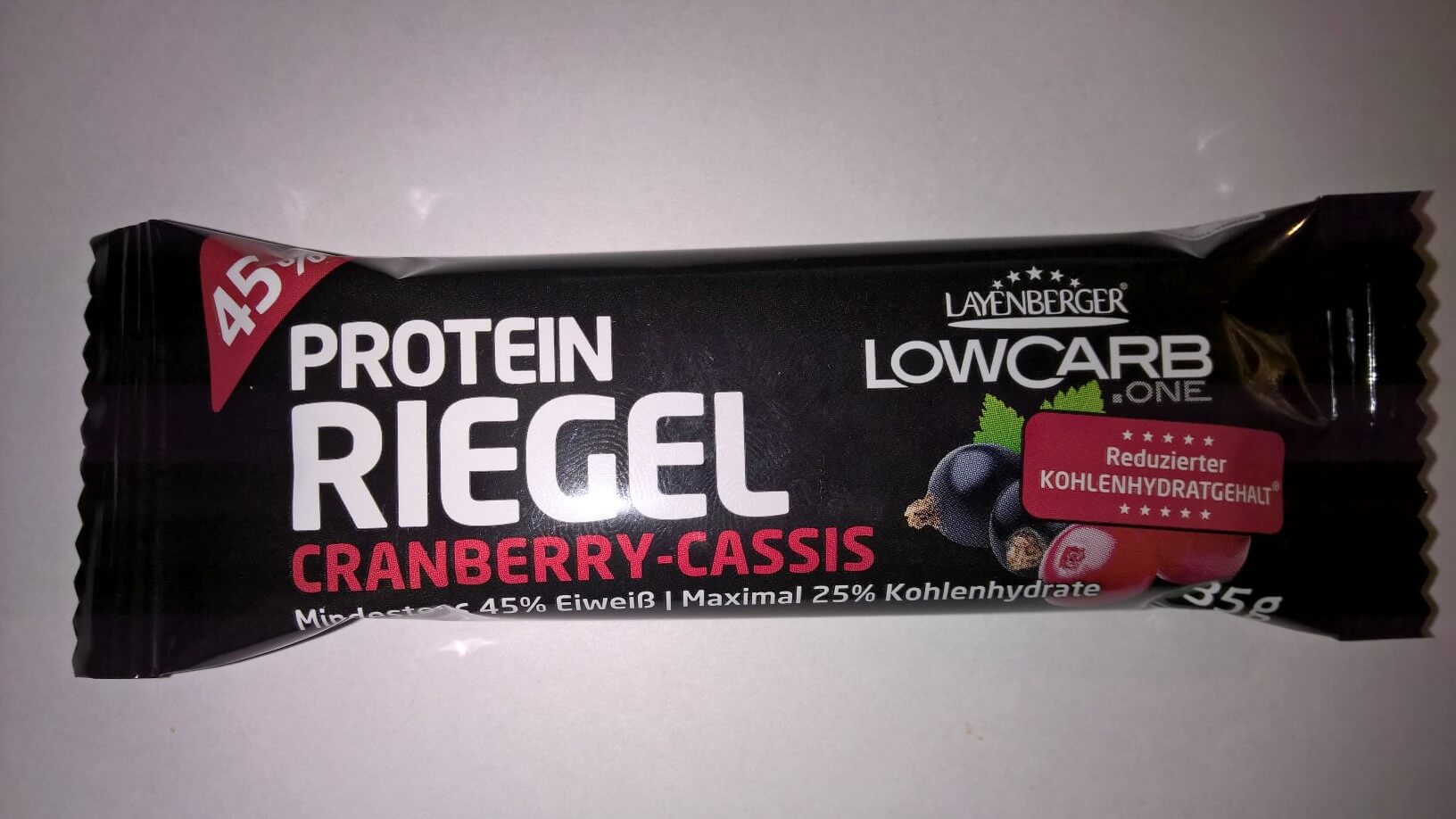 Layenberger LowCarb.one Proteinriegel Cranberry-Cassis