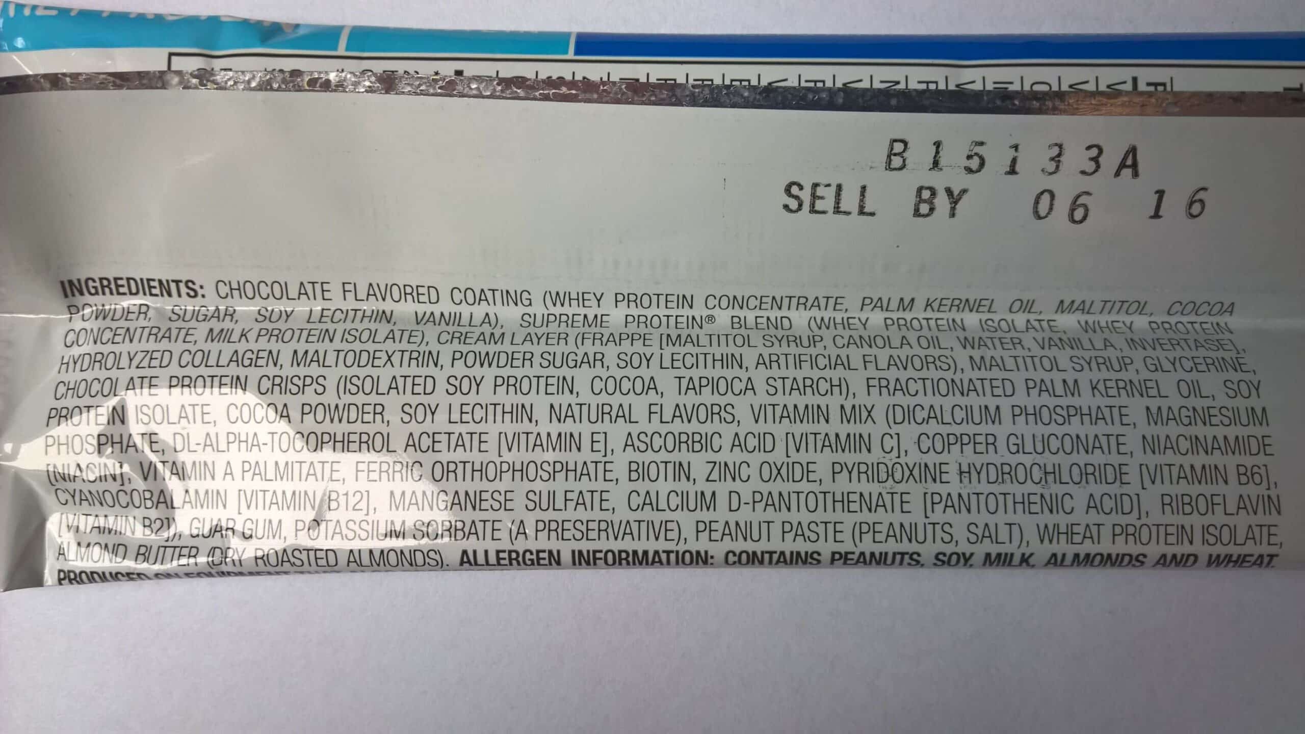 Supreme Protein Bar Cookies and Cream Inhaltsstoffe
