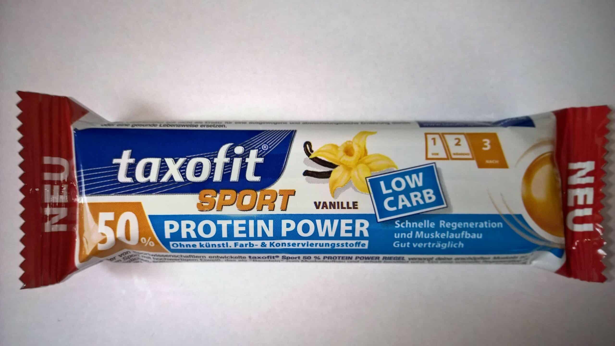 taxofit Sport 50% Protein Power Riegel Vanille