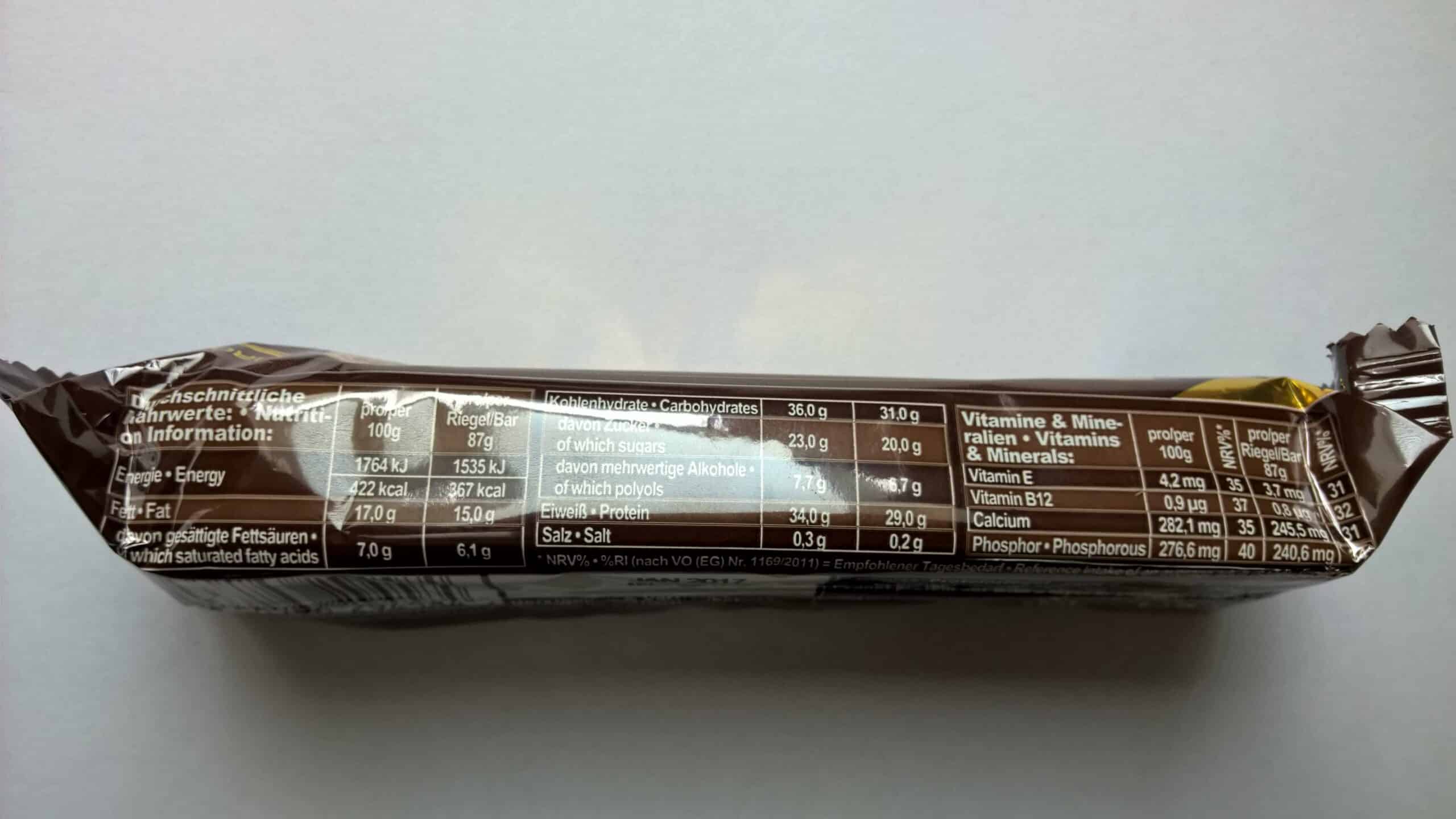 IronMaxx Imperius Protein Bar Erdnuss-Karamell Nährwerte