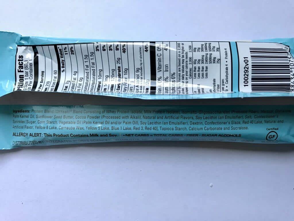 ISS Oh Yeah! One Bar Protein Riegel Chocolate Birthday Cake