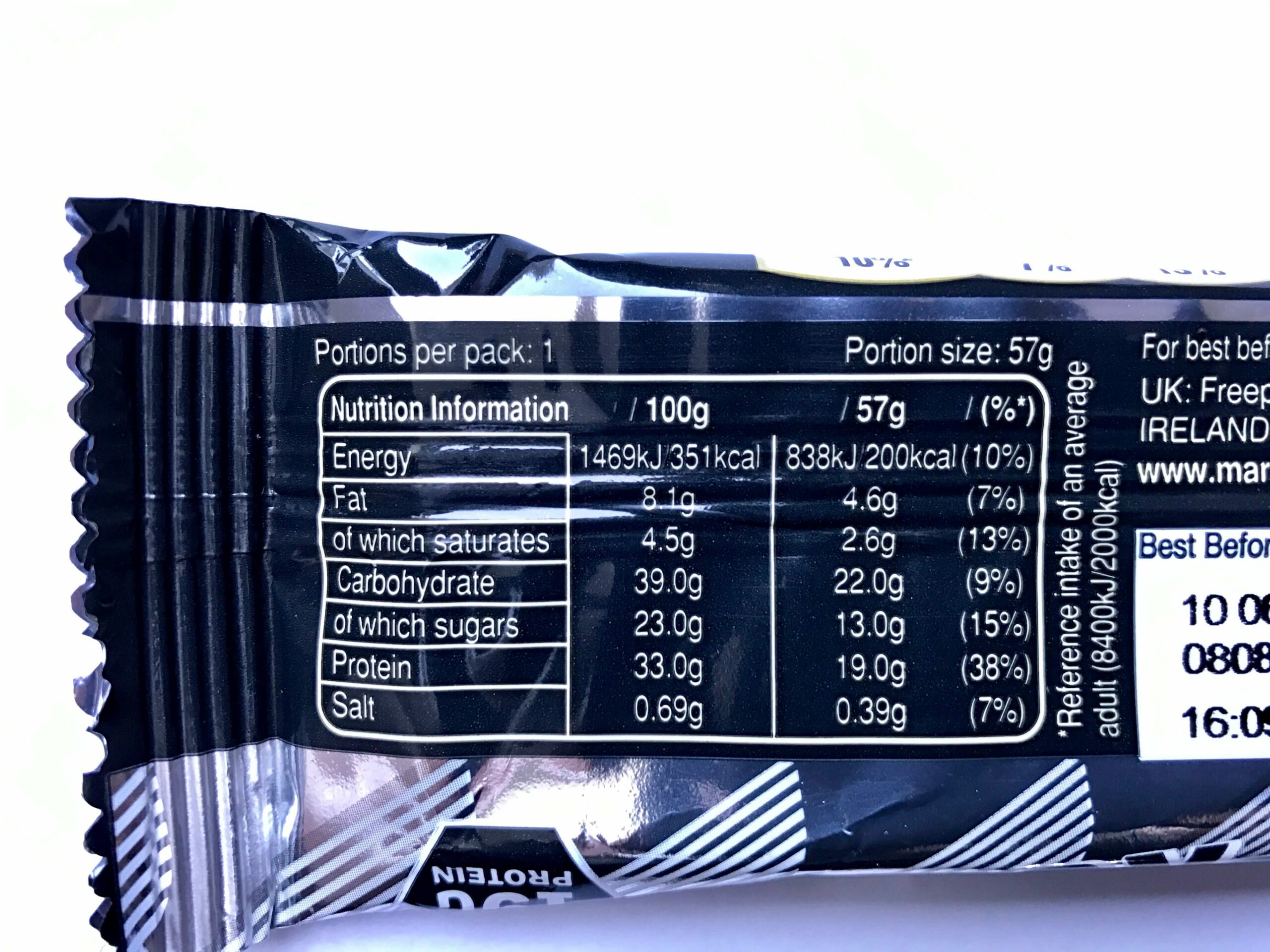 Mars 19g Protein Eiweißriegel Nährwerte