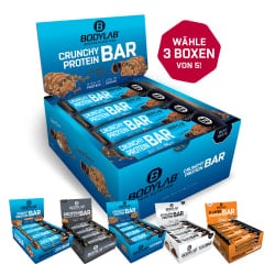 Bodylab24 'Raise the BAR' Deal (Wähle 3 Boxen aus unseren 5 Topseller Proteinriegel-Varianten)