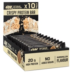 Optimum Nutrition Crispy Protein Bar - 10x65g - Marshmallow